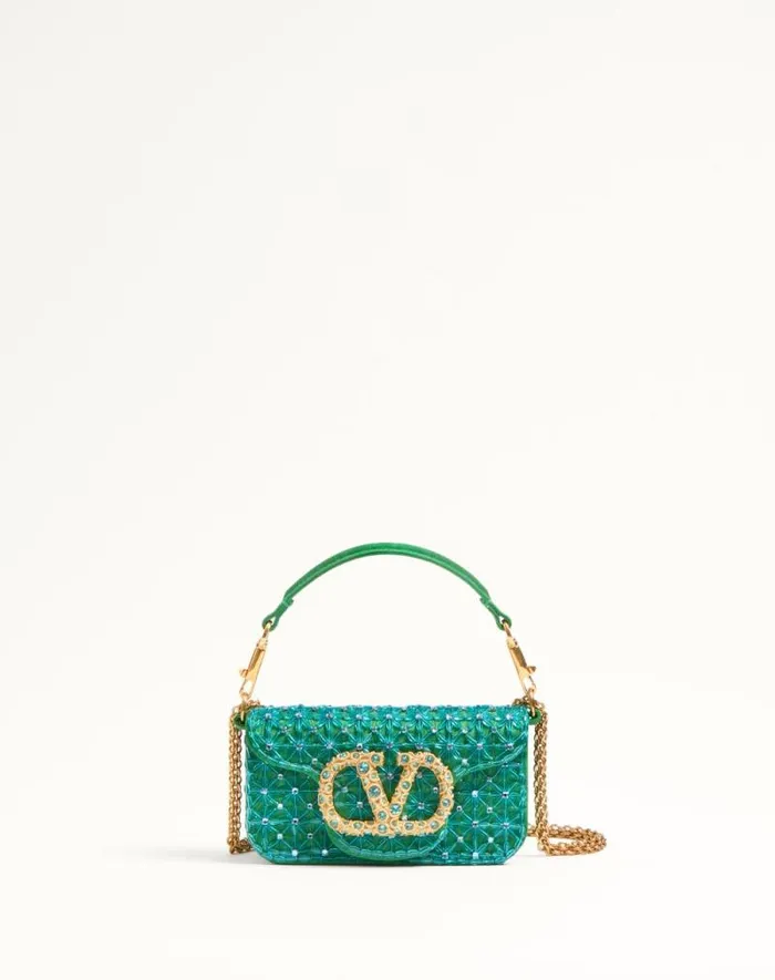 Valentino Shoulder Bags Woman Valentino Garavani Loc Small Shoulder Bag Embroidered With Jewel Logo For Woman In Turquoiseemerald Turquoiseemerald Valentino Shoulder Bags Woman Valentino Garavani Loc Small Shoulder Bag Embroidered With Jewel Logo For Woman In Turquoiseemerald Turquoiseemerald