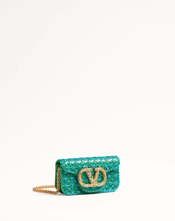 Valentino Shoulder Bags Woman Valentino Garavani Loc Small Shoulder Bag Embroidered With Jewel Logo For Woman In Turquoiseemerald Turquoiseemerald Valentino Shoulder Bags Woman Valentino Garavani Loc Small Shoulder Bag Embroidered With Jewel Logo For Woman In Turquoiseemerald Turquoiseemerald