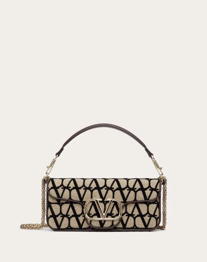 Valentino Shoulder Bags Woman Valentino Garavani Loc Toile Iconographe Shoulder Bag For Woman In Beigeblack Beigeblack Valentino Shoulder Bags Woman Valentino Garavani Loc Toile Iconographe Shoulder Bag For Woman In Beigeblack Beigeblack