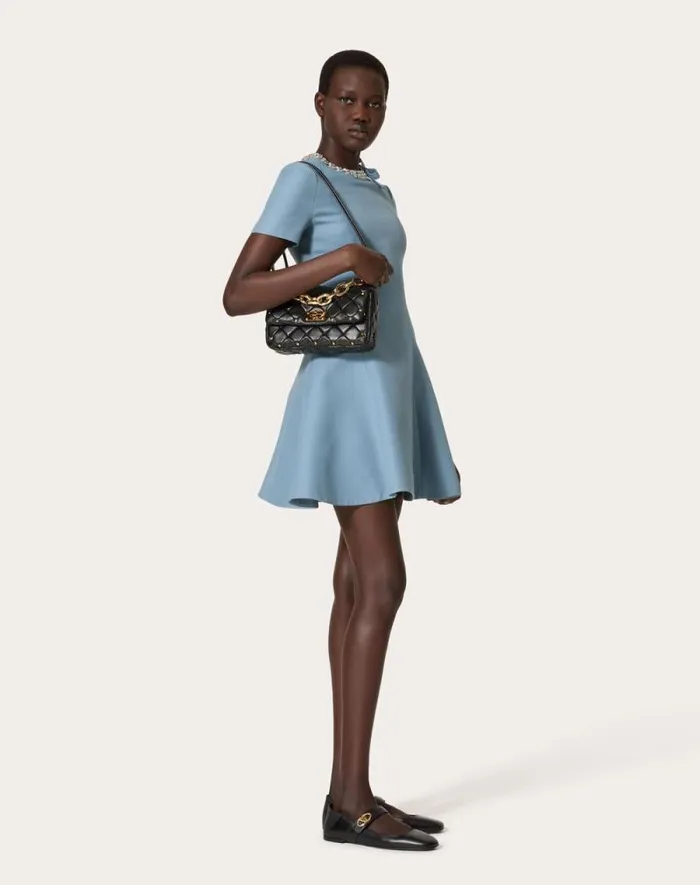 Valentino Shoulder Bags Woman Valentino Garavani Rockstud Spike In Nappa Patchwork For Woman In Peacock Peacock Valentino Shoulder Bags Woman Valentino Garavani Rockstud Spike In Nappa Patchwork For Woman In Peacock Peacock