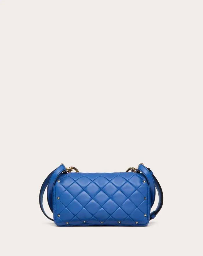 Valentino Shoulder Bags Woman Valentino Garavani Rockstud Spike In Nappa Patchwork For Woman In Riverside Blu Riverside Blu Valentino Shoulder Bags Woman Valentino Garavani Rockstud Spike In Nappa Patchwork For Woman In Riverside Blu Riverside Blu