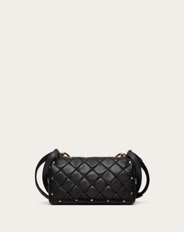 Valentino Shoulder Bags Woman Valentino Garavani Rockstud Spike In Nappa Patchwork For Woman In Riverside Blu Riverside Blu Valentino Shoulder Bags Woman Valentino Garavani Rockstud Spike In Nappa Patchwork For Woman In Riverside Blu Riverside Blu