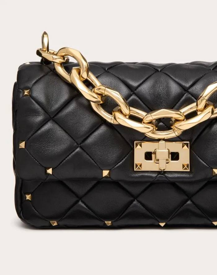Valentino Shoulder Bags Woman Valentino Garavani Rockstud Spike In Nappa Patchwork For Woman In Riverside Blu Riverside Blu Valentino Shoulder Bags Woman Valentino Garavani Rockstud Spike In Nappa Patchwork For Woman In Riverside Blu Riverside Blu