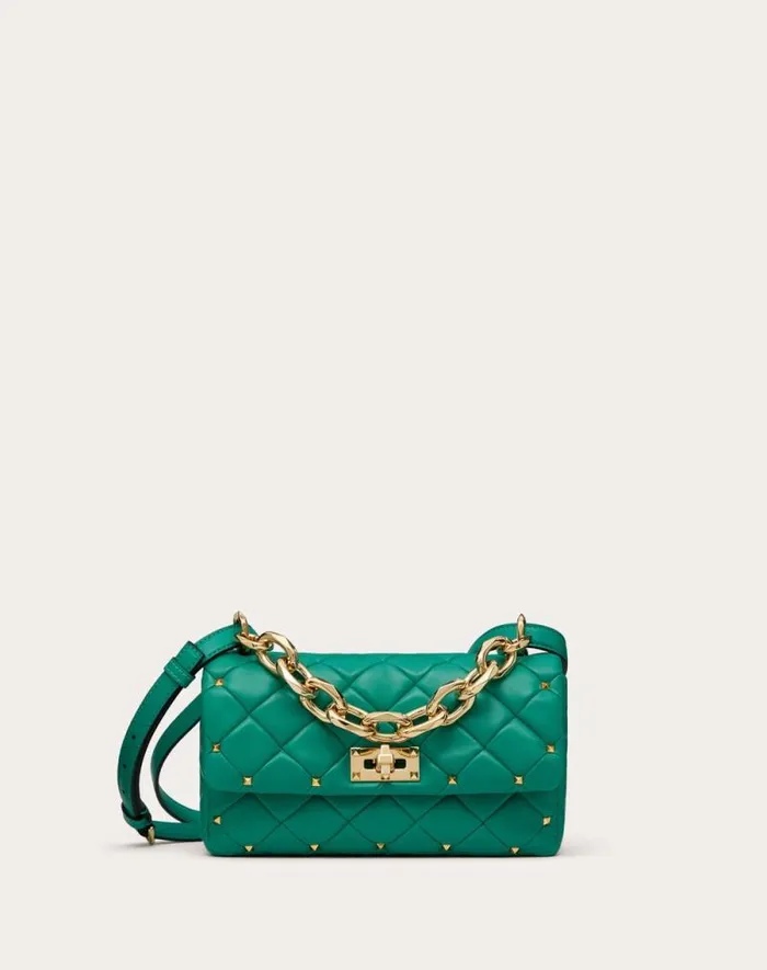 Valentino Shoulder Bags Woman Valentino Garavani Rockstud Spike In Nappa Patchwork For Woman In Riverside Blu Riverside Blu Valentino Shoulder Bags Woman Valentino Garavani Rockstud Spike In Nappa Patchwork For Woman In Riverside Blu Riverside Blu