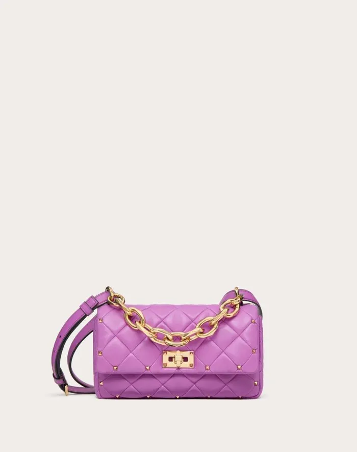 Valentino Shoulder Bags Woman Valentino Garavani Rockstud Spike In Nappa Patchwork For Woman In Riverside Blu Riverside Blu Valentino Shoulder Bags Woman Valentino Garavani Rockstud Spike In Nappa Patchwork For Woman In Riverside Blu Riverside Blu