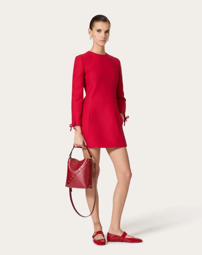 Valentino Shoulder Bags Woman Valentino Garavani Valentino Garavani Rockstud Wispy Calfskin Bucket Bag For Woman In Rosso Valentino Rosso Valentino Valentino Shoulder Bags Woman Valentino Garavani Valentino Garavani Rockstud Wispy Calfskin Bucket Bag For Woman In Rosso Valentino Rosso Valentino