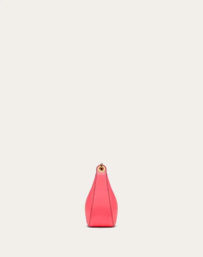 Valentino Shoulder Bags Woman Vlogo Moon Mini Hobo Bag In Nappa Leather With Chain For Woman In Camellia Camellia Valentino Shoulder Bags Woman Vlogo Moon Mini Hobo Bag In Nappa Leather With Chain For Woman In Camellia Camellia