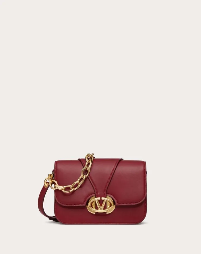 Valentino Shoulder Bags Woman Vlogo O039clock Small Nappa Leather Shoulder Bag With Chain For Woman In Dark Red Dark Red Valentino Shoulder Bags Woman Vlogo O039clock Small Nappa Leather Shoulder Bag With Chain For Woman In Dark Red Dark Red