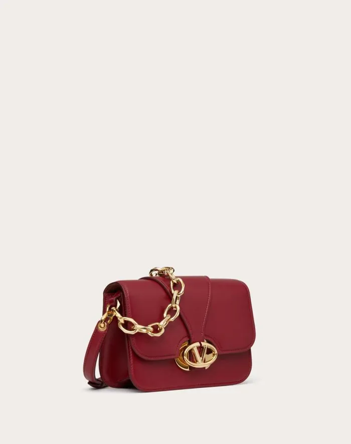 Valentino Shoulder Bags Woman Vlogo O039clock Small Nappa Leather Shoulder Bag With Chain For Woman In Dark Red Dark Red Valentino Shoulder Bags Woman Vlogo O039clock Small Nappa Leather Shoulder Bag With Chain For Woman In Dark Red Dark Red