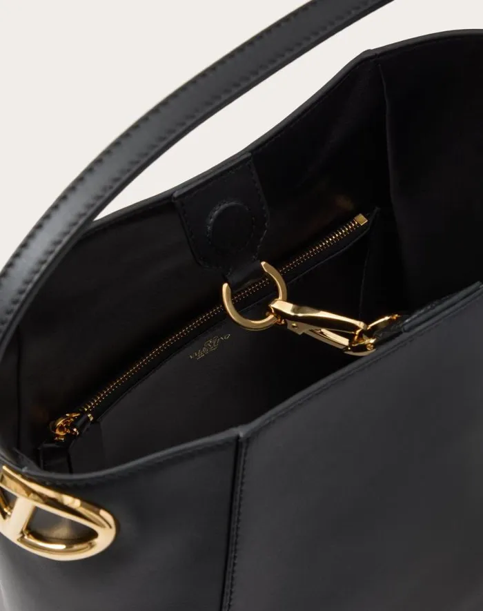 Valentino Shoulder Bags Woman Vlogo Side Bucket Bag In Nappa Calfskin For Woman In Tobacco Tobacco Valentino Shoulder Bags Woman Vlogo Side Bucket Bag In Nappa Calfskin For Woman In Tobacco Tobacco