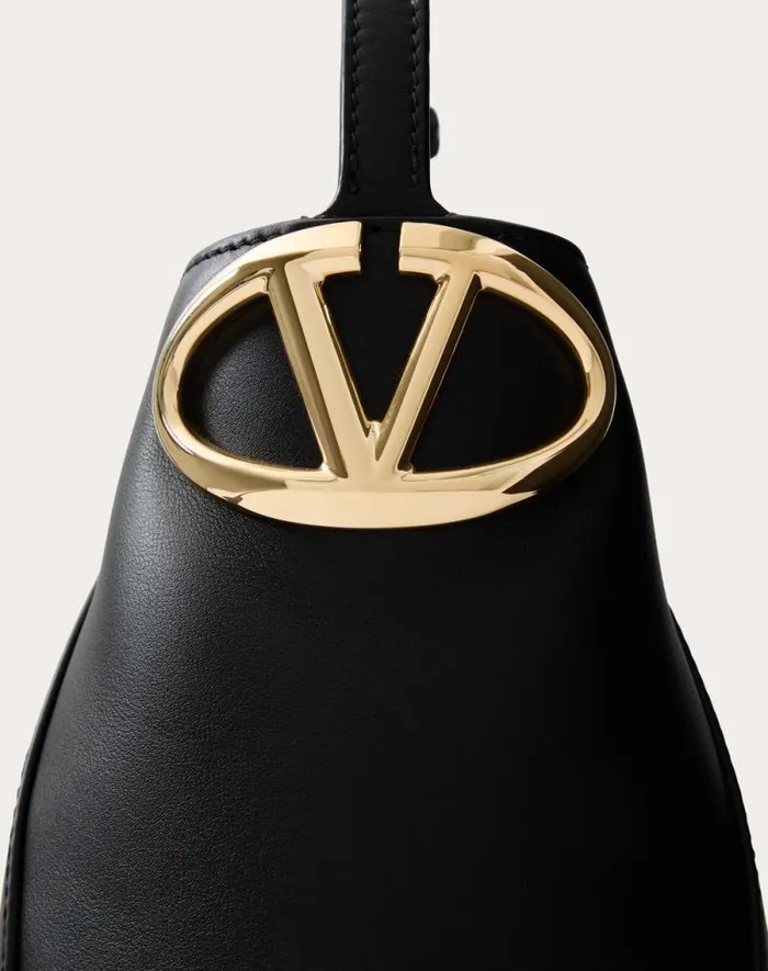 Valentino Shoulder Bags Woman Vlogo Side Bucket Bag In Nappa Calfskin For Woman In Tobacco Tobacco Valentino Shoulder Bags Woman Vlogo Side Bucket Bag In Nappa Calfskin For Woman In Tobacco Tobacco