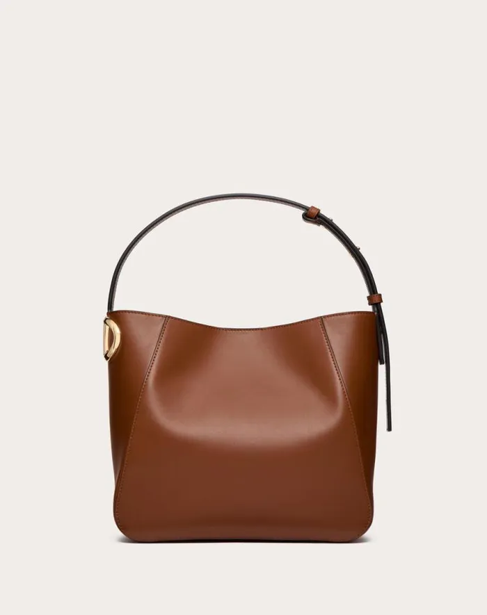Valentino Shoulder Bags Woman Vlogo Side Bucket Bag In Nappa Calfskin For Woman In Tobacco Tobacco Valentino Shoulder Bags Woman Vlogo Side Bucket Bag In Nappa Calfskin For Woman In Tobacco Tobacco