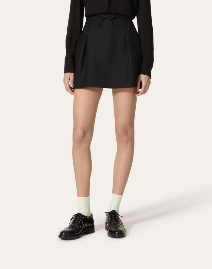 Valentino Skirts Woman Crepe Couture Skirt For Woman In Black Black Valentino Skirts Woman Crepe Couture Skirt For Woman In Black Black