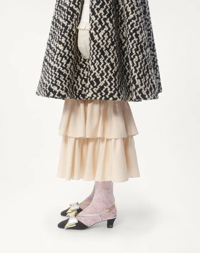 Valentino Skirts Woman Shantung Skirt For Woman In Cream Cream Valentino Skirts Woman Shantung Skirt For Woman In Cream Cream