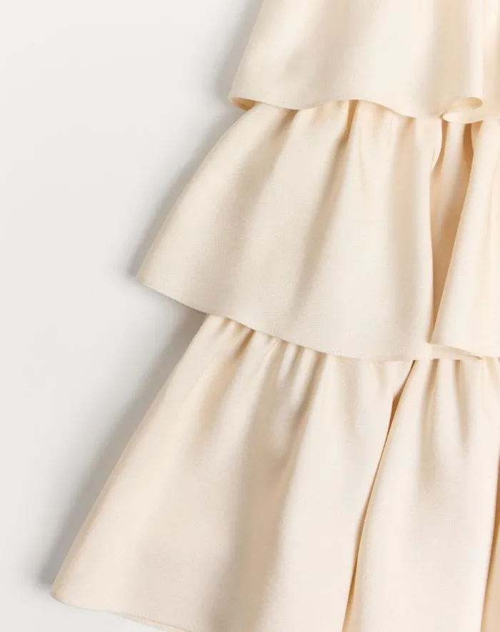 Valentino Skirts Woman Shantung Skirt For Woman In Cream Cream Valentino Skirts Woman Shantung Skirt For Woman In Cream Cream