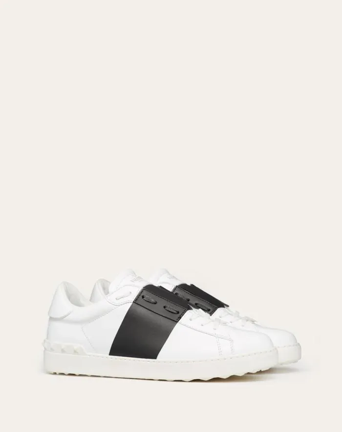 Valentino Sneakers Man Calfskin Open Sneaker For Man In Whitemarine Whitemarine Valentino Sneakers Man Calfskin Open Sneaker For Man In Whitemarine Whitemarine