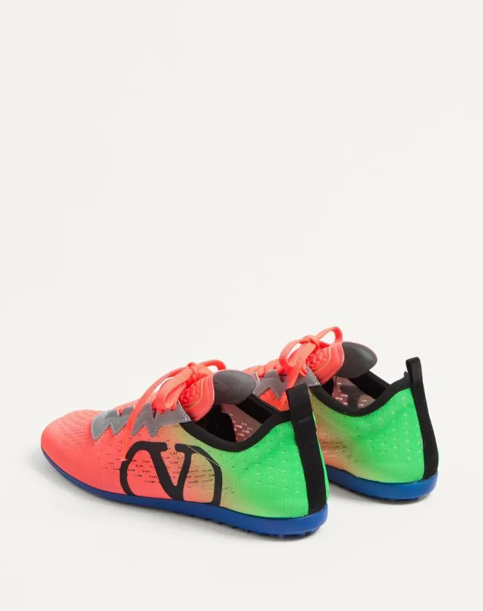 Valentino Sneakers Man Chromathon Sneaker In Technical Fabric For Man In Neon Coralfluorescent Greenblackgrey Neon Coralfluorescent Greenblackgrey Valentino Sneakers Man Chromathon Sneaker In Technical Fabric For Man In Neon Coralfluorescent Greenblackgrey Neon Coralfluorescent Greenblackgrey