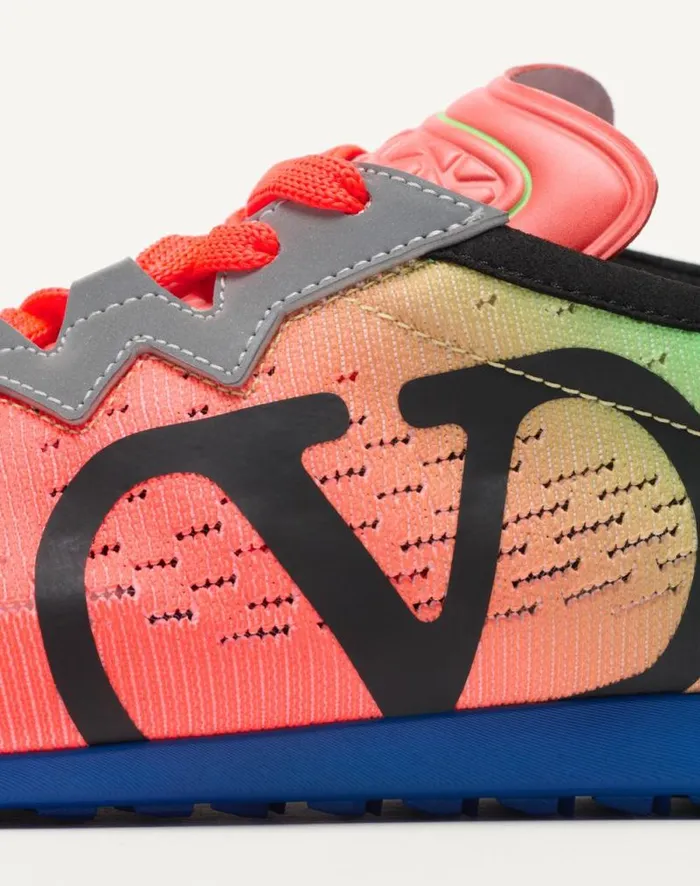 Valentino Sneakers Man Chromathon Sneaker In Technical Fabric For Man In Neon Coralfluorescent Greenblackgrey Neon Coralfluorescent Greenblackgrey Valentino Sneakers Man Chromathon Sneaker In Technical Fabric For Man In Neon Coralfluorescent Greenblackgrey Neon Coralfluorescent Greenblackgrey