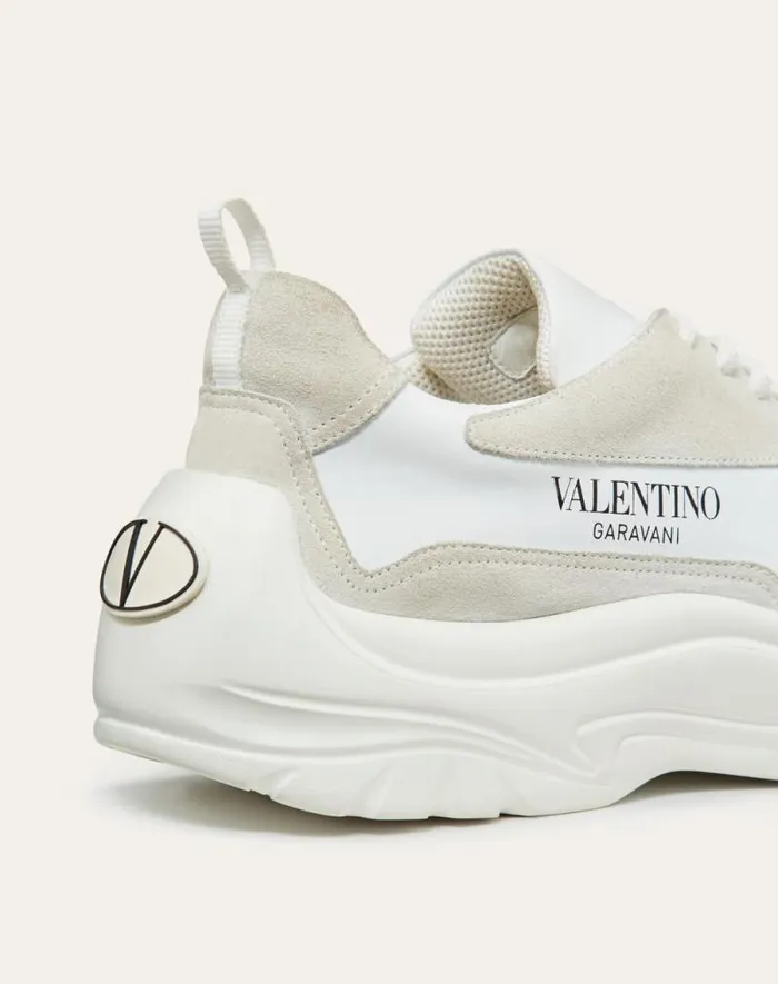 Valentino Sneakers Man Gumboy Calfskin Sneaker For Man In Black Black Valentino Sneakers Man Gumboy Calfskin Sneaker For Man In Black Black