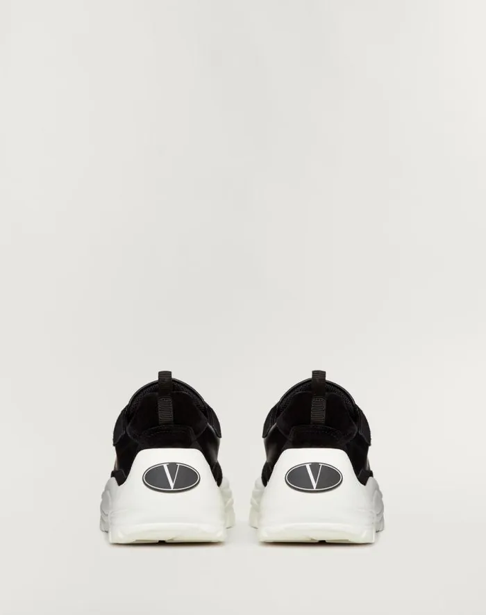 Valentino Sneakers Man Gumboy Calfskin Sneaker For Man In Black Black Valentino Sneakers Man Gumboy Calfskin Sneaker For Man In Black Black