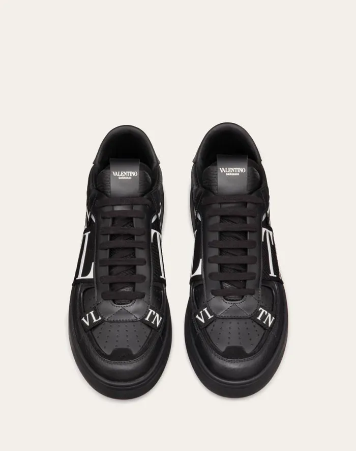 Valentino Sneakers Man Lowtop Calfskin Vl7n Sneaker With Bands For Man In Whiteicepastel Grey Whiteicepastel Grey