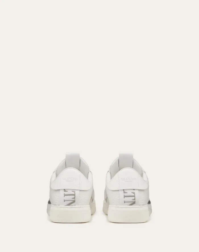 Valentino Sneakers Man Lowtop Calfskin Vl7n Sneaker With Bands For Man In Whiteicepastel Grey Whiteicepastel Grey