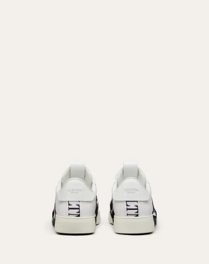 Valentino Sneakers Man Lowtop Calfskin Vl7n Sneaker With Bands For Man In Whiteicepastel Grey Whiteicepastel Grey