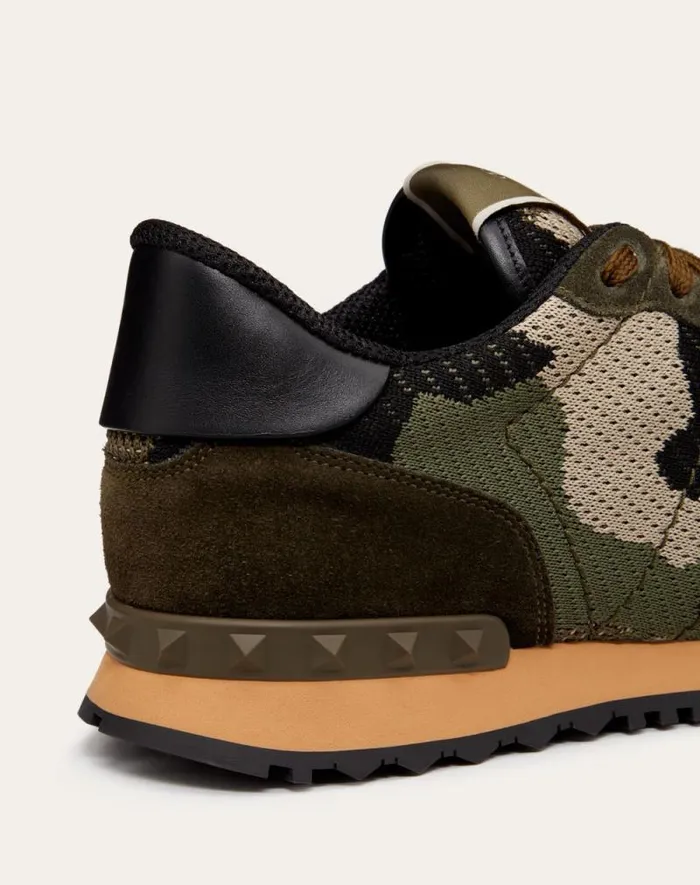 Valentino Sneakers Man Mesh Fabric Camouflage Rockrunner Sneaker For Man In Hazelnutoliveblack Hazelnutoliveblack Valentino Sneakers Man Mesh Fabric Camouflage Rockrunner Sneaker For Man In Hazelnutoliveblack Hazelnutoliveblack