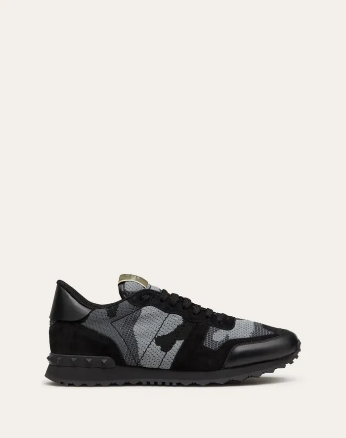 Valentino Sneakers Man Mesh Fabric Camouflage Rockrunner Sneaker For Man In Hazelnutoliveblack Hazelnutoliveblack Valentino Sneakers Man Mesh Fabric Camouflage Rockrunner Sneaker For Man In Hazelnutoliveblack Hazelnutoliveblack