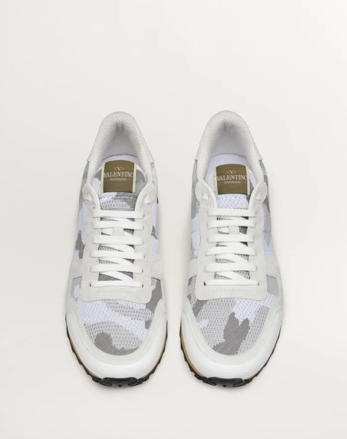 Valentino Sneakers Man Mesh Fabric Camouflage Rockrunner Sneaker For Man In Hazelnutoliveblack Hazelnutoliveblack Valentino Sneakers Man Mesh Fabric Camouflage Rockrunner Sneaker For Man In Hazelnutoliveblack Hazelnutoliveblack