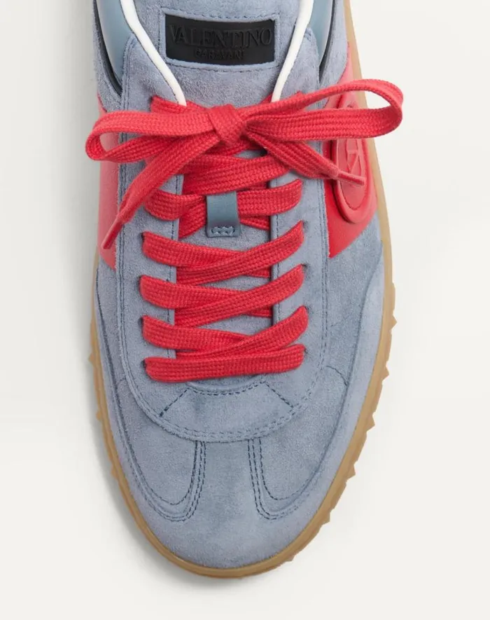 Valentino Sneakers Man Upvillage Low Top Sneaker In Split Leather And Calfskin Nappa Leather For Man In Coralivory Coralivory Valentino Sneakers Man Upvillage Low Top Sneaker In Split Leather And Calfskin Nappa Leather For Man In Coralivory Coralivory