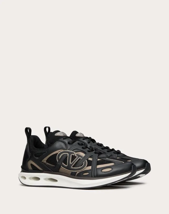 Valentino Sneakers Man Vlogo Easyjog Lowtop Sneaker In Calfskin And Fabric For Man In Beigeparrotblacklime Sorbet Beigeparrotblacklime Sorbet Valentino Sneakers Man Vlogo Easyjog Lowtop Sneaker In Calfskin And Fabric For Man In Beigeparrotblacklime Sorbet Beigeparrotblacklime Sorbet