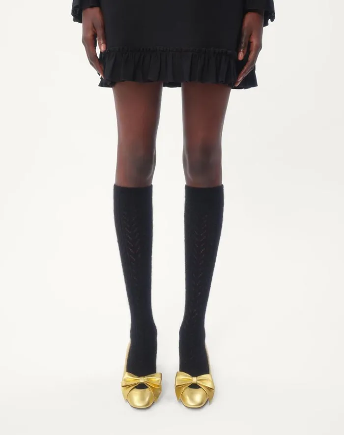 Valentino Soft Accessories Woman Mohair Socks For Woman In Latte Latte Valentino Soft Accessories Woman Mohair Socks For Woman In Latte Latte