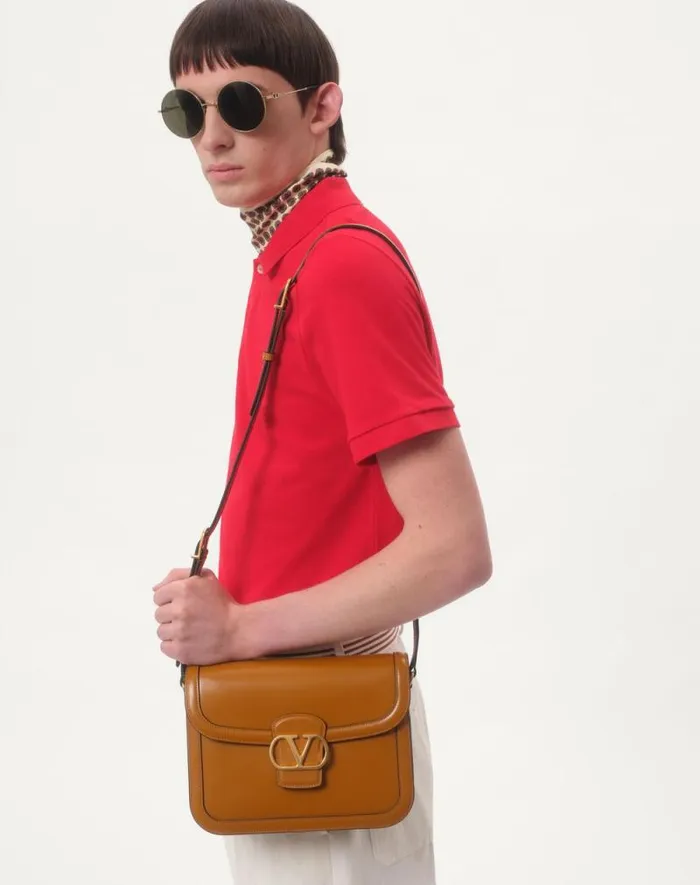 Valentino Tshirts And Sweatshirts Man Cotton Piqu Polo Shirt With Vlogo Embroidery For Man In Red Red