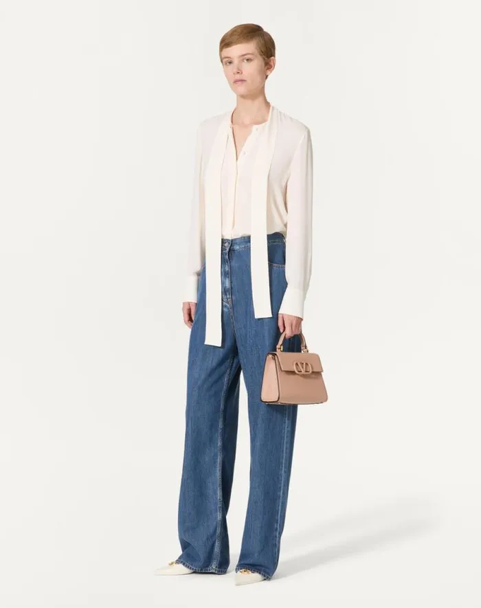 Valentino Top Handle Bags Woman Small Vsling Grainy Calfskin Handbag For Woman In Clayrose Quartz Clayrose Quartz Valentino Top Handle Bags Woman Small Vsling Grainy Calfskin Handbag For Woman In Clayrose Quartz Clayrose Quartz