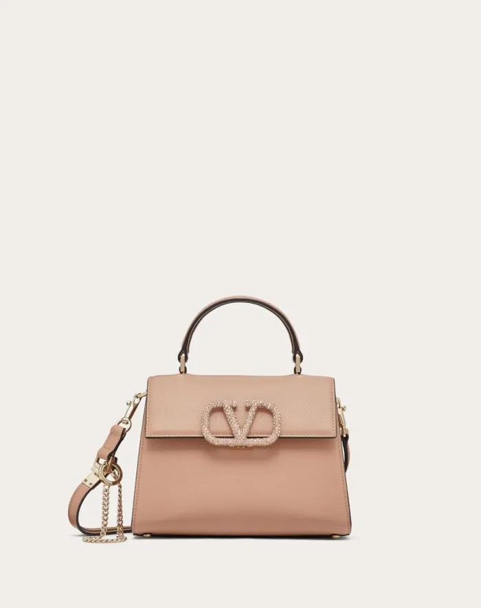 Valentino Top Handle Bags Woman Small Vsling Handbag With Jewel Embroidery For Woman In Rose Cannelle Rose Cannelle Valentino Top Handle Bags Woman Small Vsling Handbag With Jewel Embroidery For Woman In Rose Cannelle Rose Cannelle