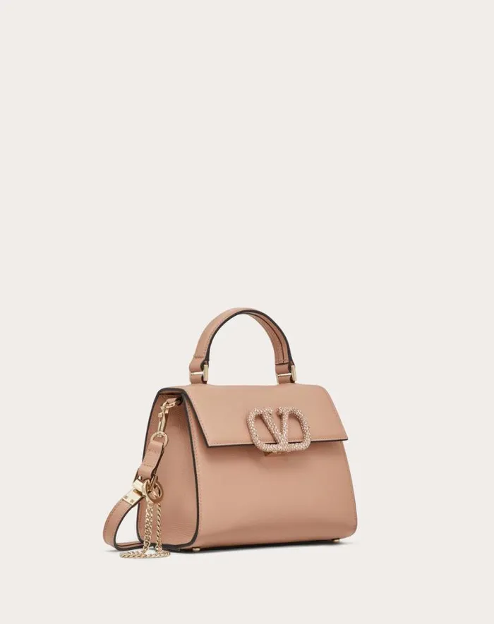Valentino Top Handle Bags Woman Small Vsling Handbag With Jewel Embroidery For Woman In Rose Cannelle Rose Cannelle Valentino Top Handle Bags Woman Small Vsling Handbag With Jewel Embroidery For Woman In Rose Cannelle Rose Cannelle