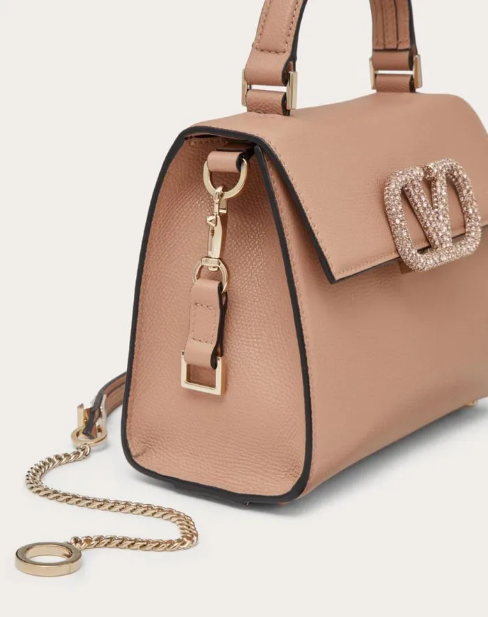 Valentino Top Handle Bags Woman Small Vsling Handbag With Jewel Embroidery For Woman In Rose Cannelle Rose Cannelle Valentino Top Handle Bags Woman Small Vsling Handbag With Jewel Embroidery For Woman In Rose Cannelle Rose Cannelle