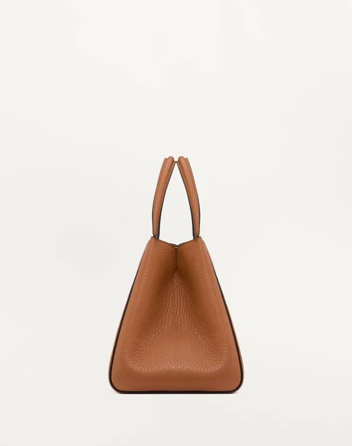 Valentino Top Handle Bags Woman Valentino Garavani Alltime Medium Handbag In Grainy Calfskin For Woman In Black Black Valentino Top Handle Bags Woman Valentino Garavani Alltime Medium Handbag In Grainy Calfskin For Woman In Black Black
