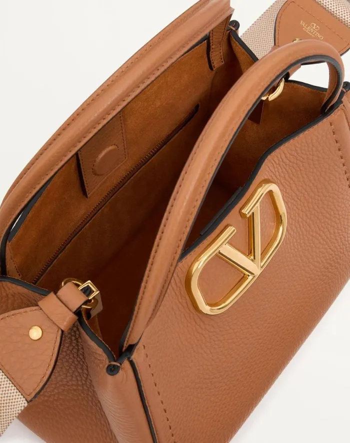 Valentino Top Handle Bags Woman Valentino Garavani Alltime Medium Handbag In Grainy Calfskin For Woman In Black Black Valentino Top Handle Bags Woman Valentino Garavani Alltime Medium Handbag In Grainy Calfskin For Woman In Black Black