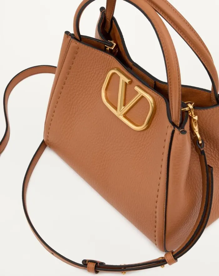 Valentino Top Handle Bags Woman Valentino Garavani Alltime Medium Handbag In Grainy Calfskin For Woman In Black Black Valentino Top Handle Bags Woman Valentino Garavani Alltime Medium Handbag In Grainy Calfskin For Woman In Black Black