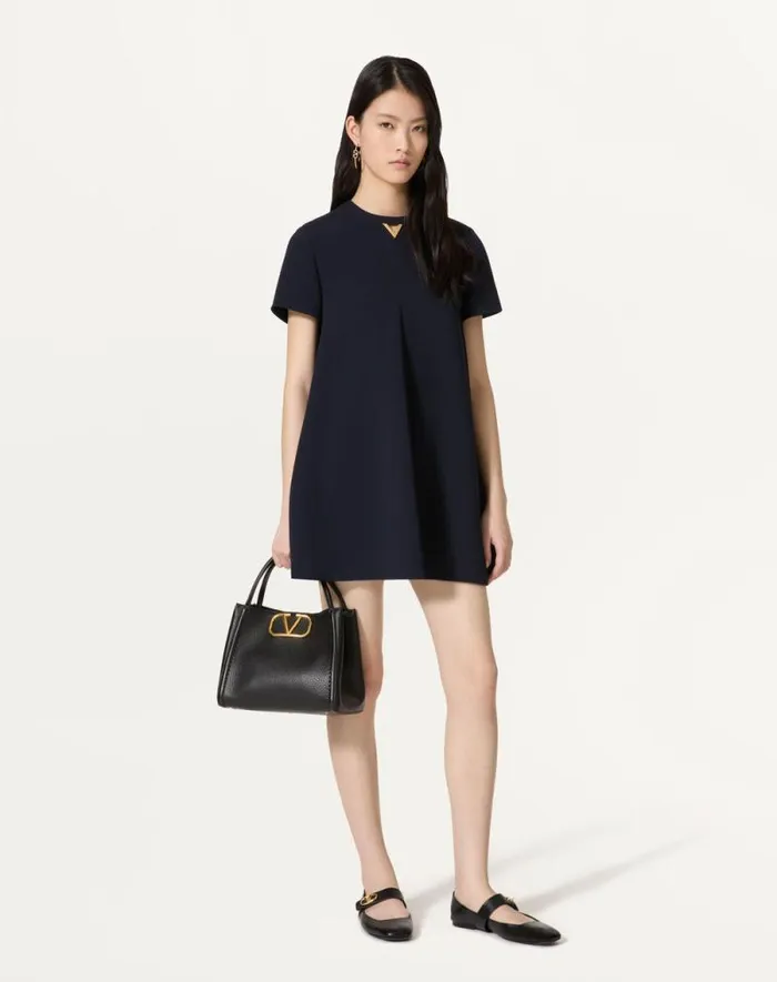 Valentino Top Handle Bags Woman Valentino Garavani Alltime Medium Handbag In Grainy Calfskin For Woman In Black Black Valentino Top Handle Bags Woman Valentino Garavani Alltime Medium Handbag In Grainy Calfskin For Woman In Black Black