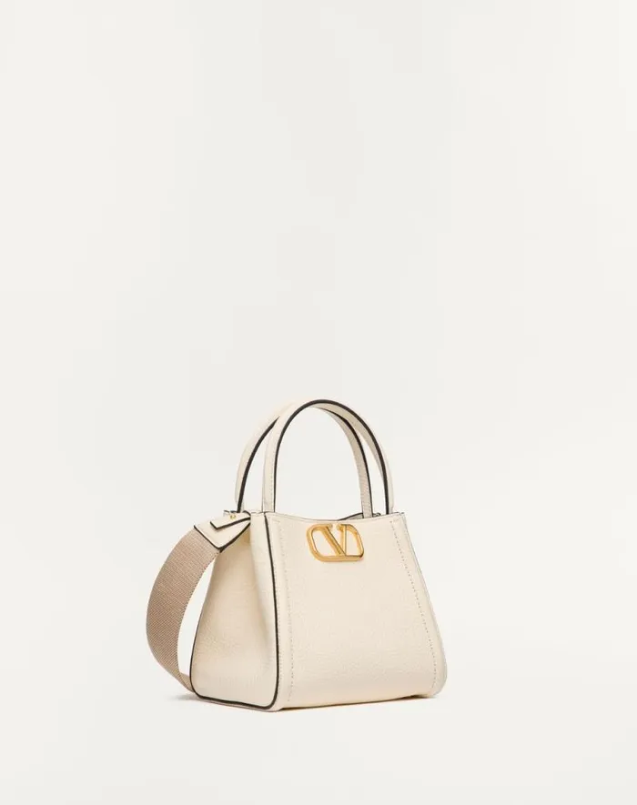 Valentino Top Handle Bags Woman Valentino Garavani Alltime Small Handbag In Grainy Calfskin For Woman In Porcelain Blue Porcelain Blue Valentino Top Handle Bags Woman Valentino Garavani Alltime Small Handbag In Grainy Calfskin For Woman In Porcelain Blue Porcelain Blue