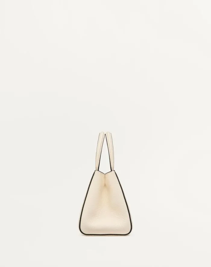 Valentino Top Handle Bags Woman Valentino Garavani Alltime Small Handbag In Grainy Calfskin For Woman In Porcelain Blue Porcelain Blue Valentino Top Handle Bags Woman Valentino Garavani Alltime Small Handbag In Grainy Calfskin For Woman In Porcelain Blue Porcelain Blue
