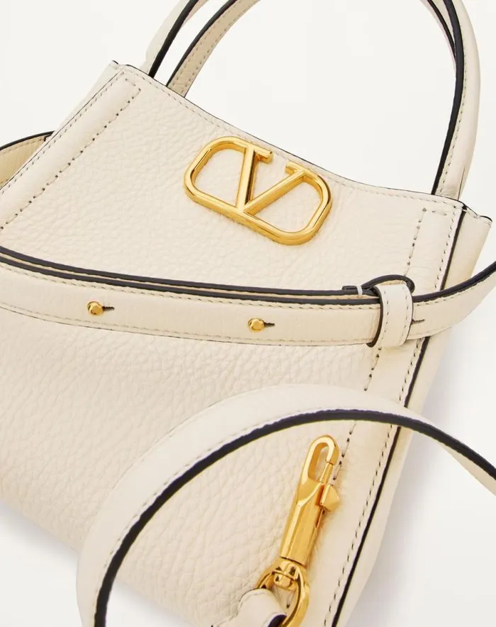 Valentino Top Handle Bags Woman Valentino Garavani Alltime Small Handbag In Grainy Calfskin For Woman In Porcelain Blue Porcelain Blue Valentino Top Handle Bags Woman Valentino Garavani Alltime Small Handbag In Grainy Calfskin For Woman In Porcelain Blue Porcelain Blue