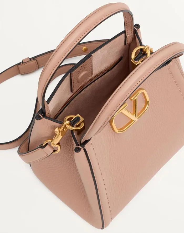 Valentino Top Handle Bags Woman Valentino Garavani Alltime Small Handbag In Grainy Calfskin For Woman In Porcelain Blue Porcelain Blue Valentino Top Handle Bags Woman Valentino Garavani Alltime Small Handbag In Grainy Calfskin For Woman In Porcelain Blue Porcelain Blue