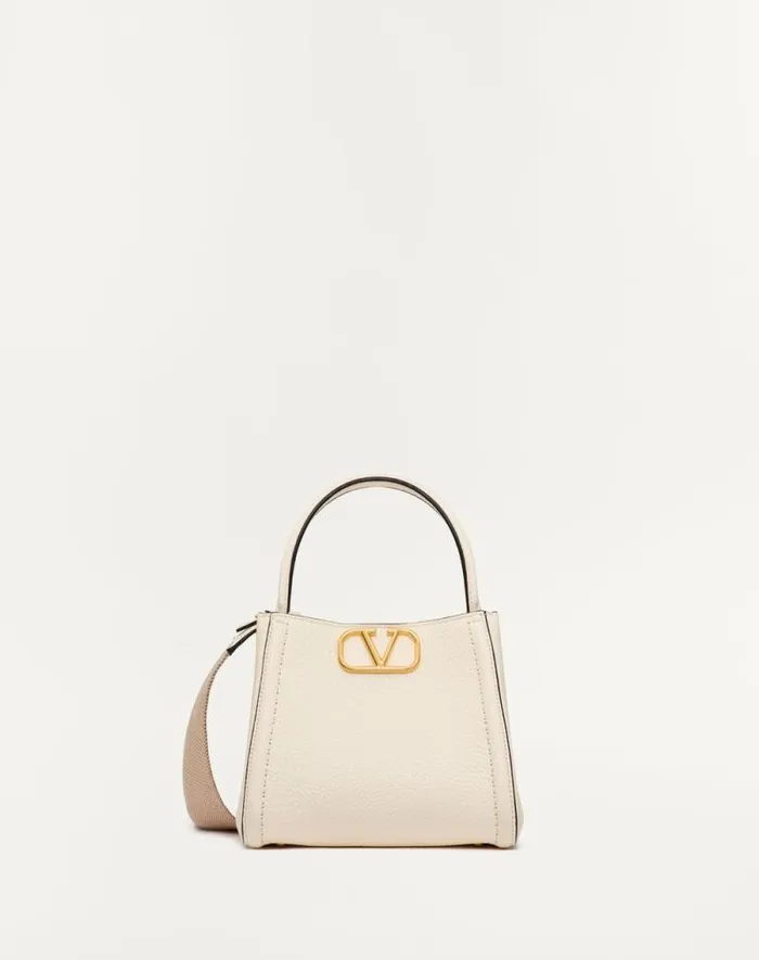 Valentino Top Handle Bags Woman Valentino Garavani Alltime Small Handbag In Grainy Calfskin For Woman In Porcelain Blue Porcelain Blue Valentino Top Handle Bags Woman Valentino Garavani Alltime Small Handbag In Grainy Calfskin For Woman In Porcelain Blue Porcelain Blue