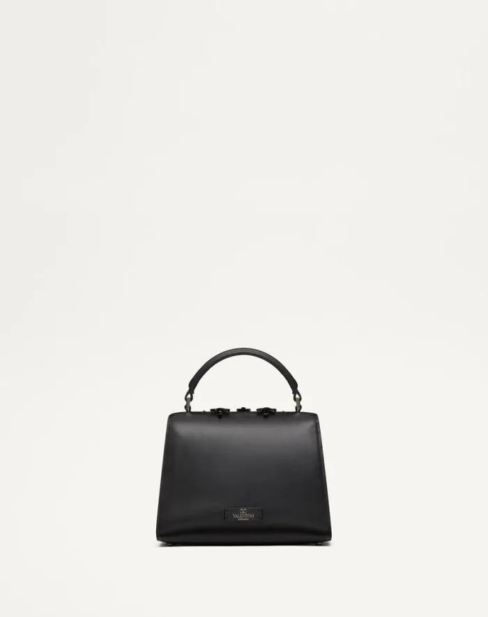Valentino Top Handle Bags Woman Valentino Garavani Vsling Mini Embroidered Handbag For Woman In Blackruthenium Blackruthenium Valentino Top Handle Bags Woman Valentino Garavani Vsling Mini Embroidered Handbag For Woman In Blackruthenium Blackruthenium