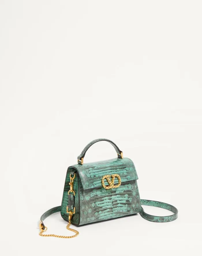 Valentino Top Handle Bags Woman Valentino Garavani Vsling Mini Handbag In Tejus With Jewel Logo For Woman In Ice Greenerinite Ice Greenerinite Valentino Top Handle Bags Woman Valentino Garavani Vsling Mini Handbag In Tejus With Jewel Logo For Woman In Ice Greenerinite Ice Greenerinite