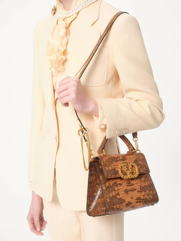 Valentino Top Handle Bags Woman Valentino Garavani Vsling Small Handbag In Tejus With Jewel Logo For Woman In Strawsmoked Topaz Strawsmoked Topaz Valentino Top Handle Bags Woman Valentino Garavani Vsling Small Handbag In Tejus With Jewel Logo For Woman In Strawsmoked Topaz Strawsmoked Topaz